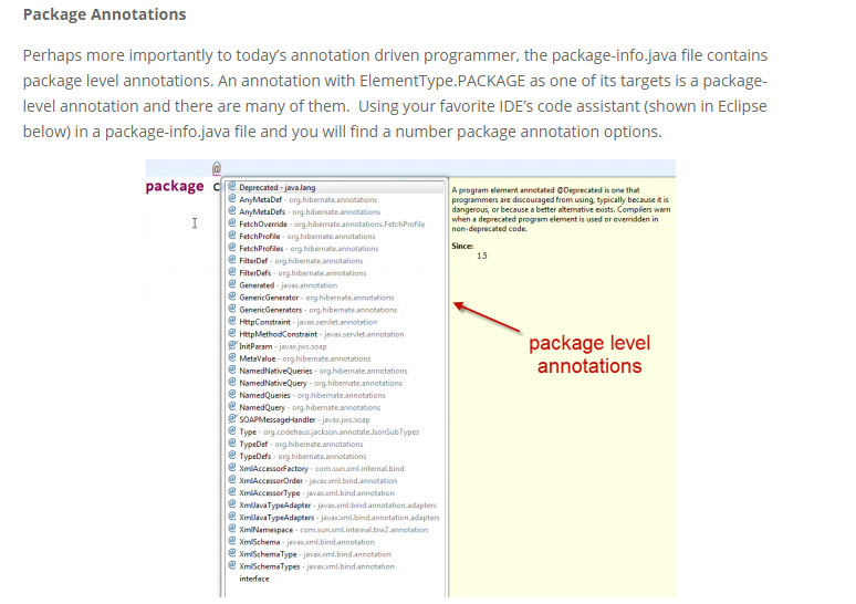 package annotations